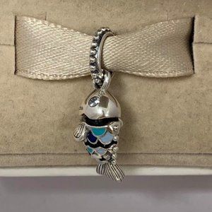 Pandora Blue Scaled Fish Dangle Charm